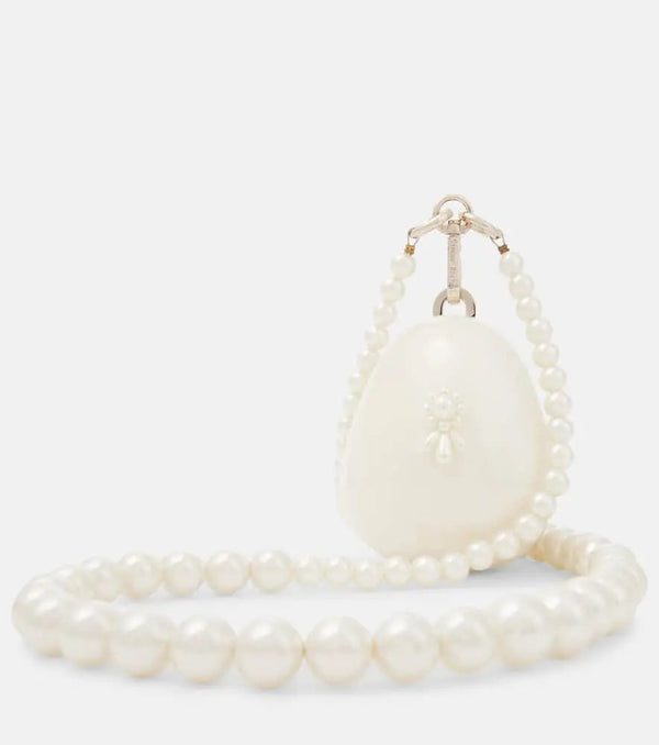 Simone Rocha Nano Egg pearl-embellished clutch