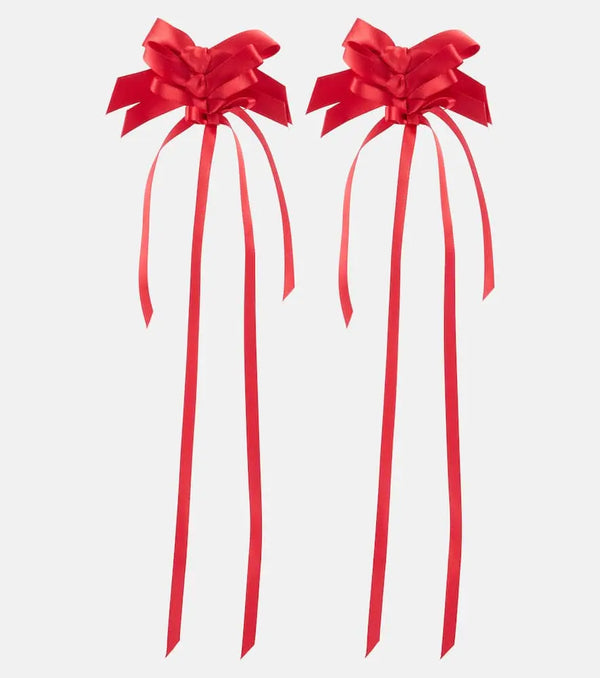 Simone Rocha Rosette Bow drop earrings