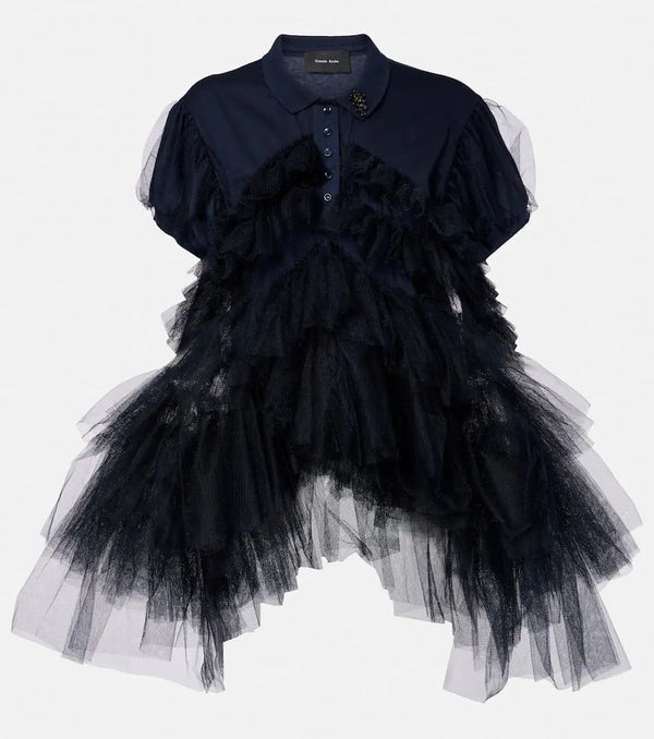 Simone Rocha Ruffled polo shirt