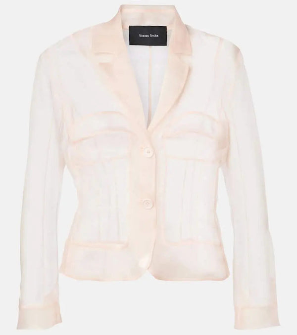 Simone Rocha Silk organza blouse | LYBSTORE