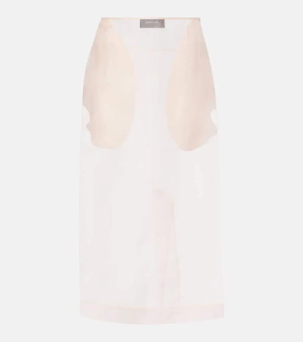 Simone Rocha Silk organza pencil skirt | LYBSTORE