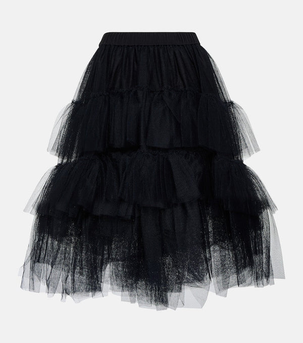 Simone Rocha Tiered tulle midi skirt