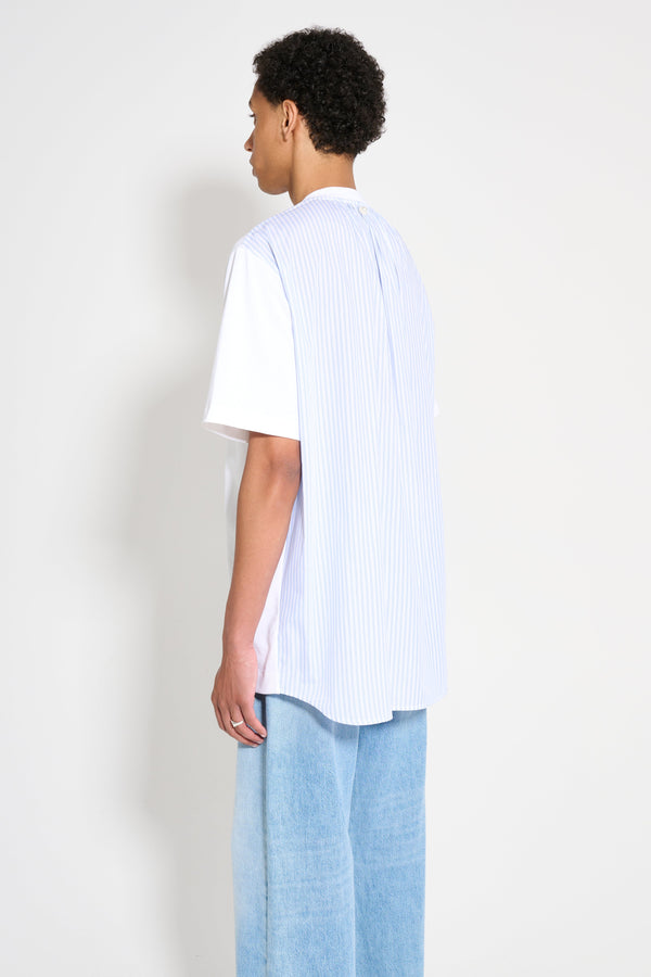 Simone Rocha Short Sleeve Patchwork T-shirt White  Stripes