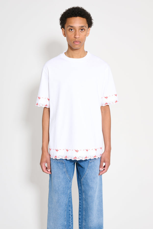 Simone Rocha Boxy T-shirt With Trim White