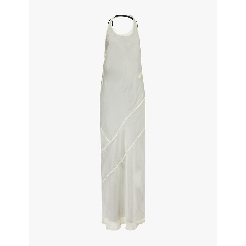 Womens Sir Strobe halterneck silk maxi dress