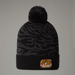 The North Face Ski Tuke Beanie Tnf Black Tnf Tiger Stripe Print-khumbu Climbing Center Patch