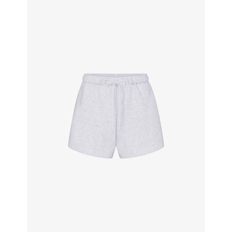 Skims Classic relaxed-fit high-rise cotton-jersey shorts