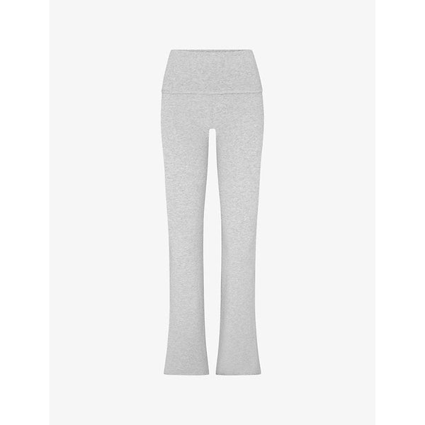 Womens Skims Foldover slim-fit high-rise stretch-jersey trousers