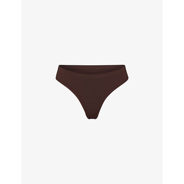 Womens Skims Smoothing mid-rise stretch-woven thong