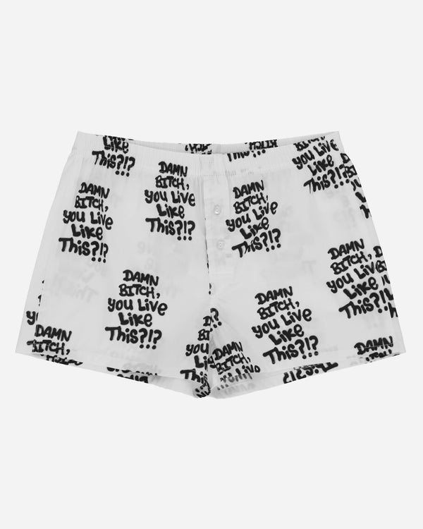 Sky High Farm Ally Bo All Over Printed Boxer Shorts White