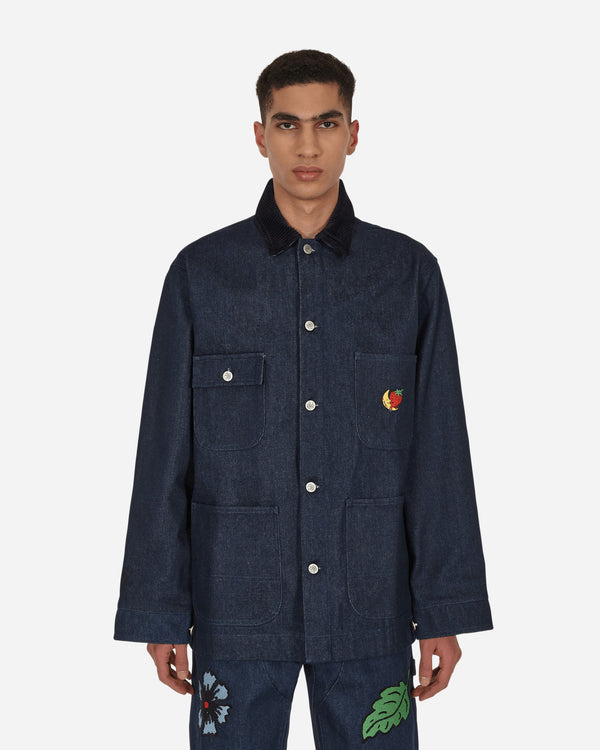 Sky High Farm Embroidered Denim Chore Coat Blue