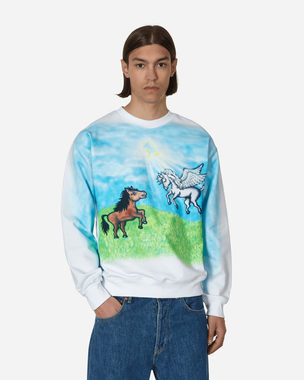 Sky High Farm Ally Bo Printed Crewneck Sweatshirt White