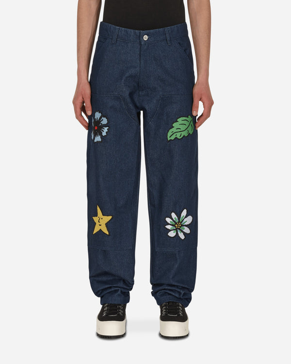 Sky High Farm Embroidered Workwear Denim Pants Blue