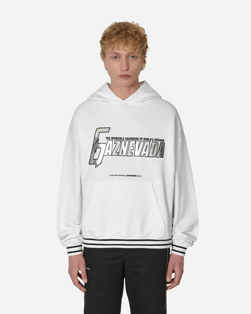 Slam Jam Gaznevada Graphic Hooded Sweatshirt White