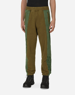 Slam Jam Panel Sweatpants Green / Brown