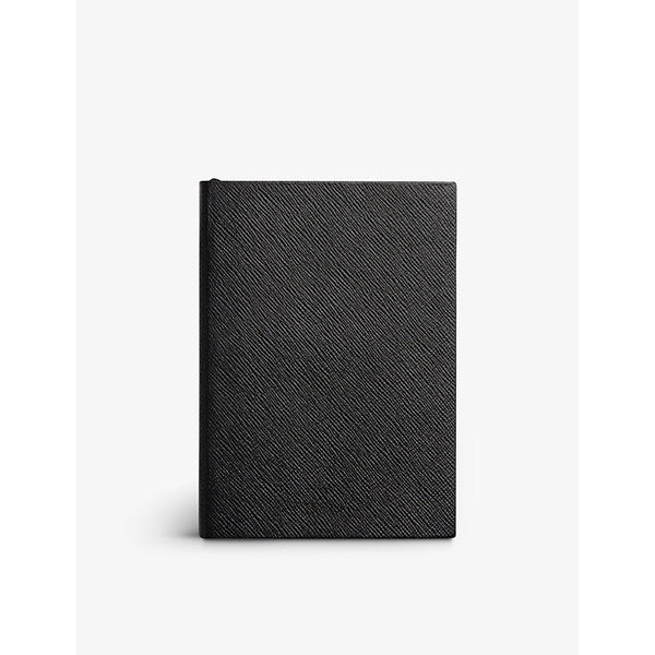 Smythson Soho grained-leather notebook 19cm x 14cm