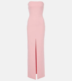 Solace London Bysha strapless crêpe gown