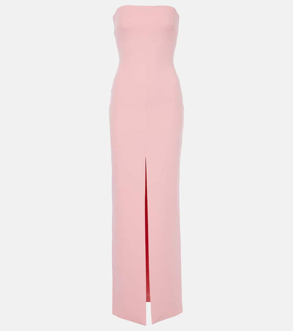 Solace London Bysha strapless crêpe gown