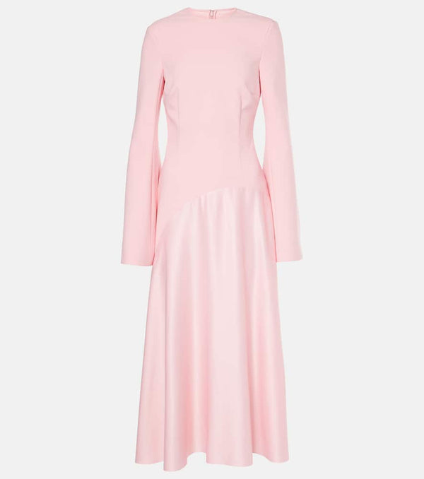 Solace London Gaia crêpe and satin midi dress