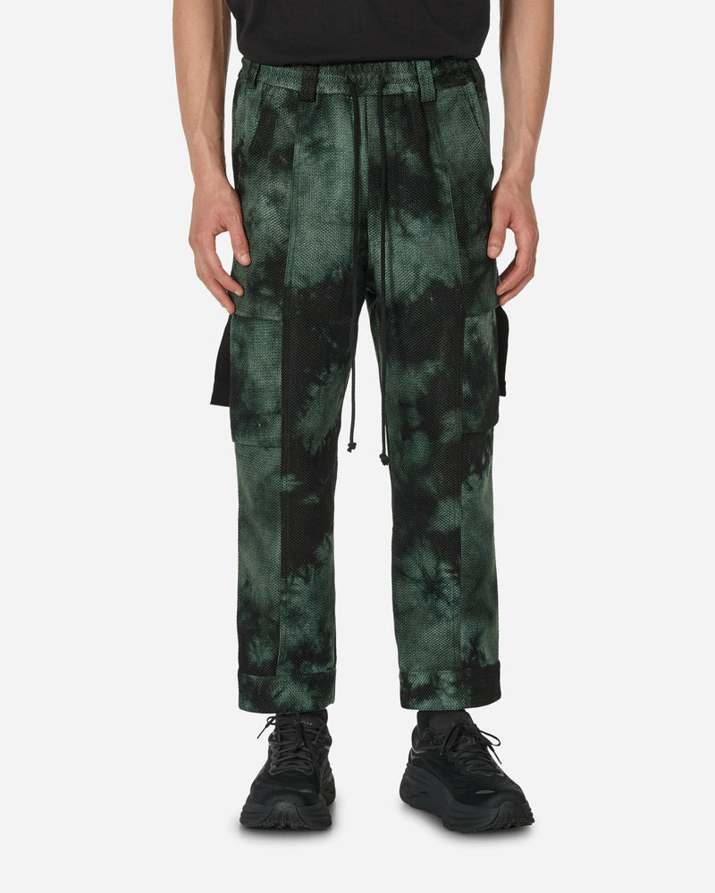 Song for the Mute Rounded Velvet Tabbed Cargo Pants Green