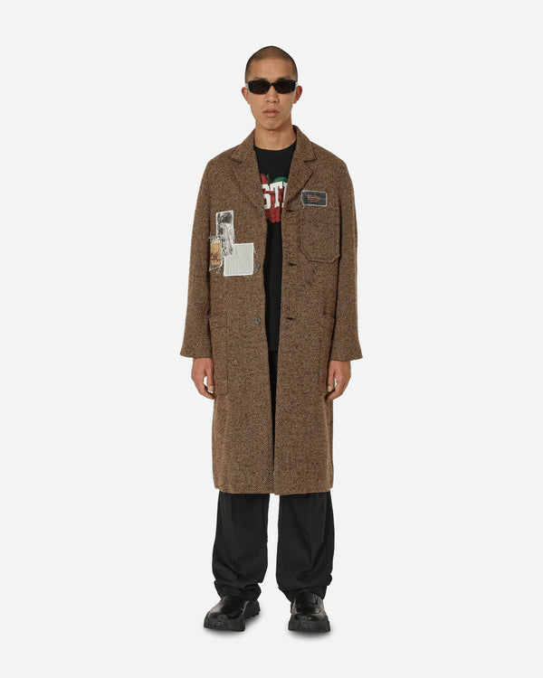 Song for the Mute High Lapel Raglan Coat Brown