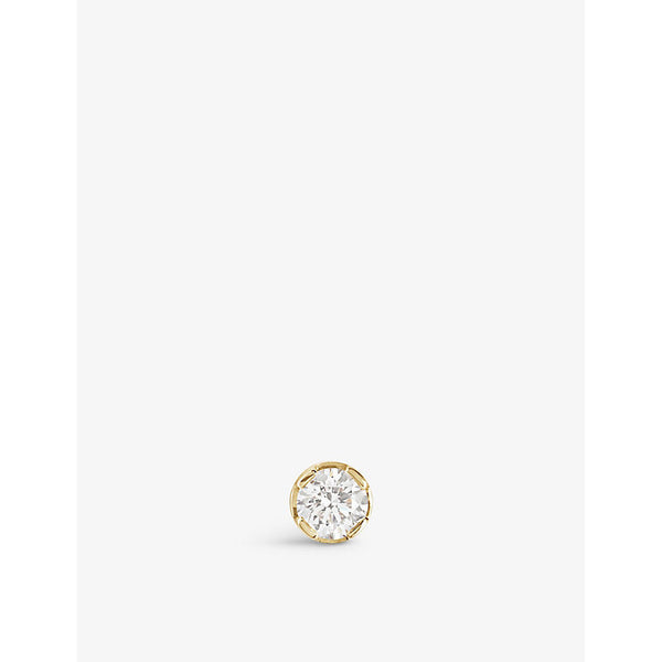 Sophie Bille Brahe Diamant 18ct yellow-gold and 0.12ct diamond stud earring