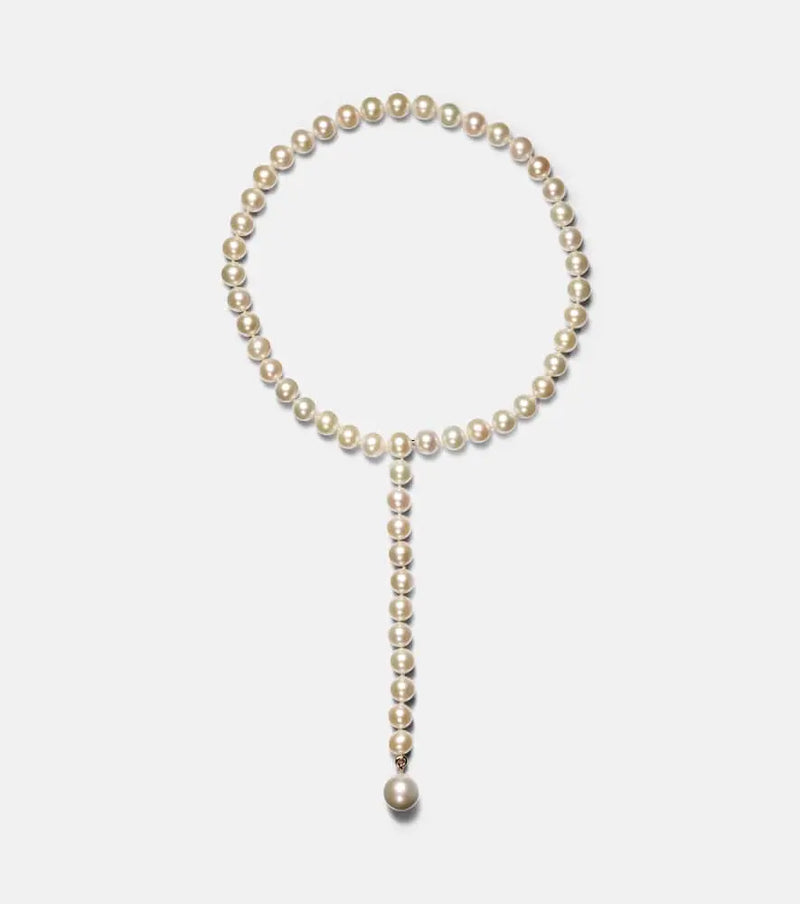 Sophie Bille Brahe La Belle 14kt gold necklace with pearls