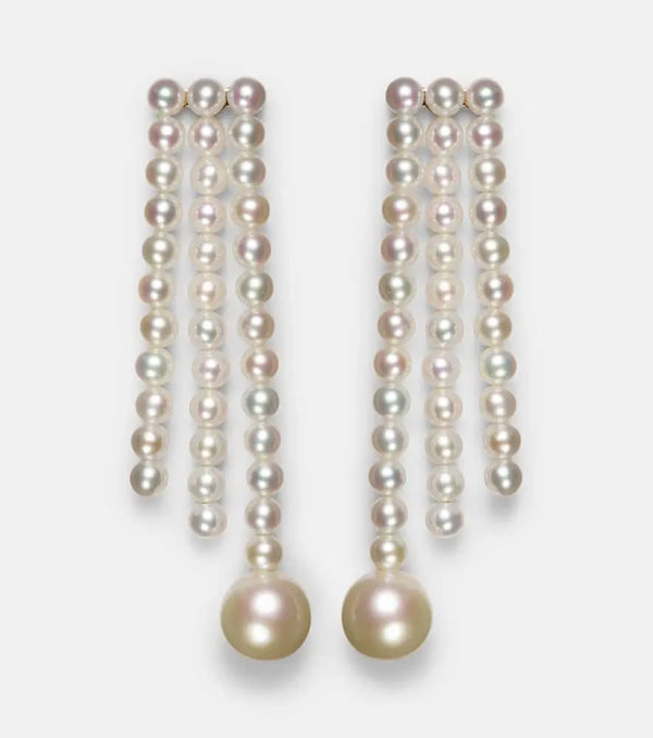 Sophie Bille Brahe La Valse 14kt gold earrings with pearls