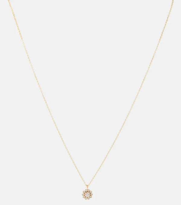 Sophie Bille Brahe Soleil Simple 18kt gold necklace with diamonds | LYBSTORE