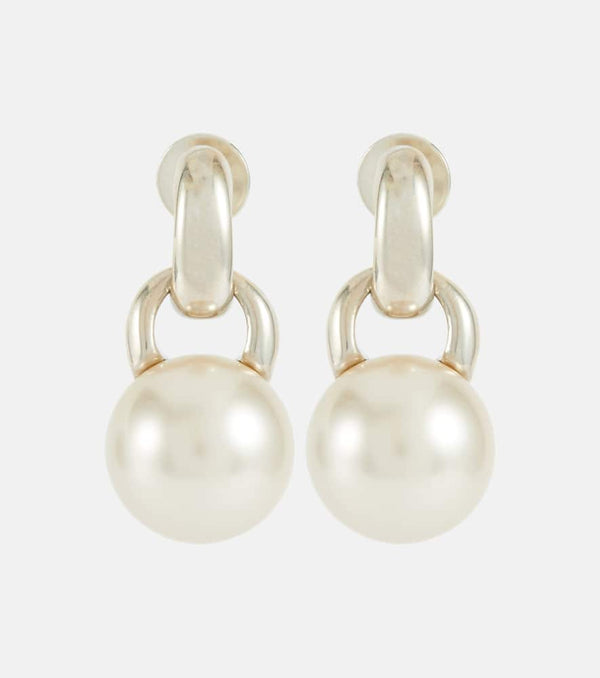 Sophie Buhai Everyday sterling silver and crystal pearl drop earrings