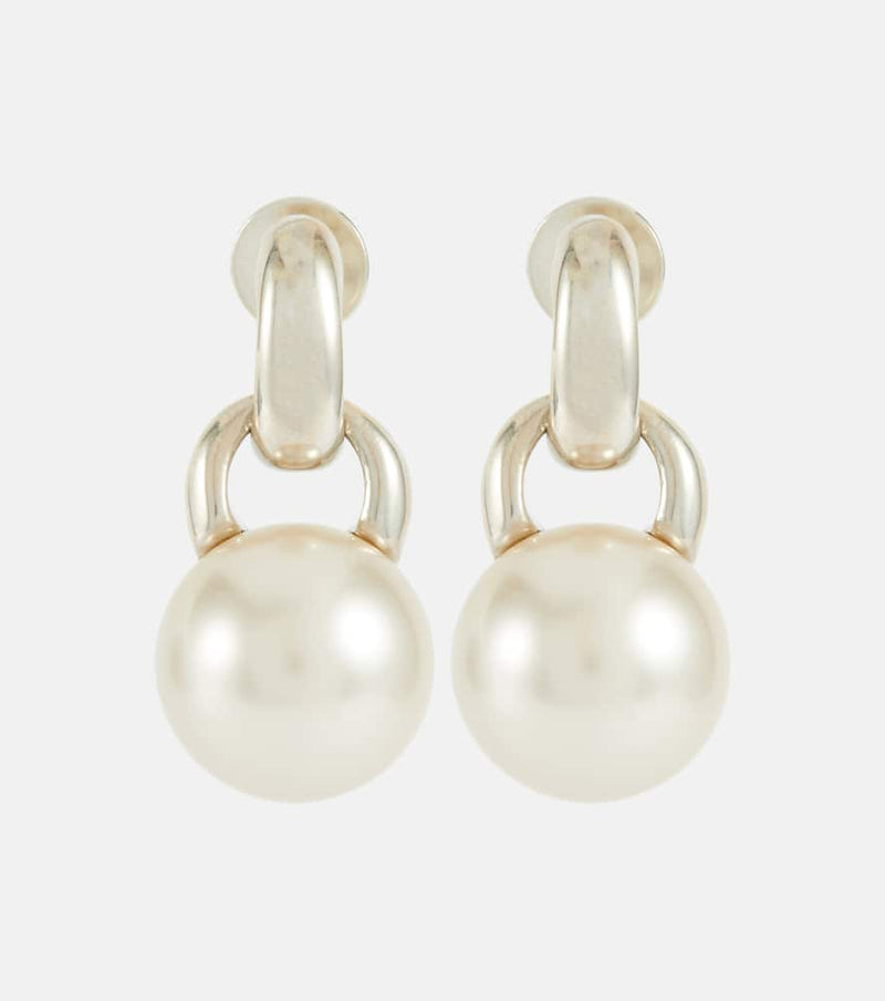 Sophie Buhai Everyday sterling silver and crystal pearl drop earrings