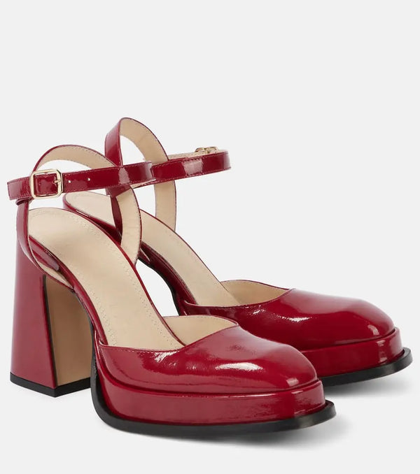 Souliers Martinez Malasana leather platform pumps | LYBSTORE