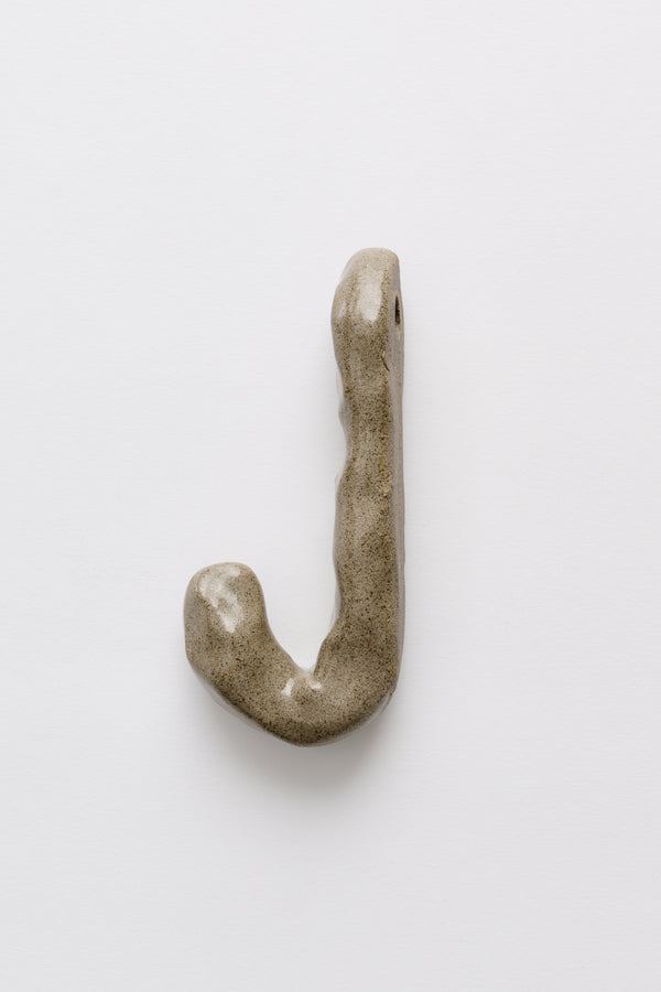 Johanna Lundberg Small Ceramic Hook Grey