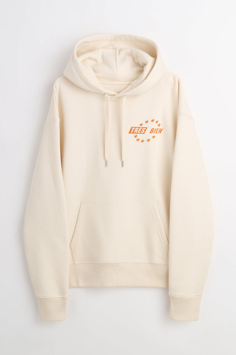 TRÈS BIEN Sport Logo Hoodie Natural Raw