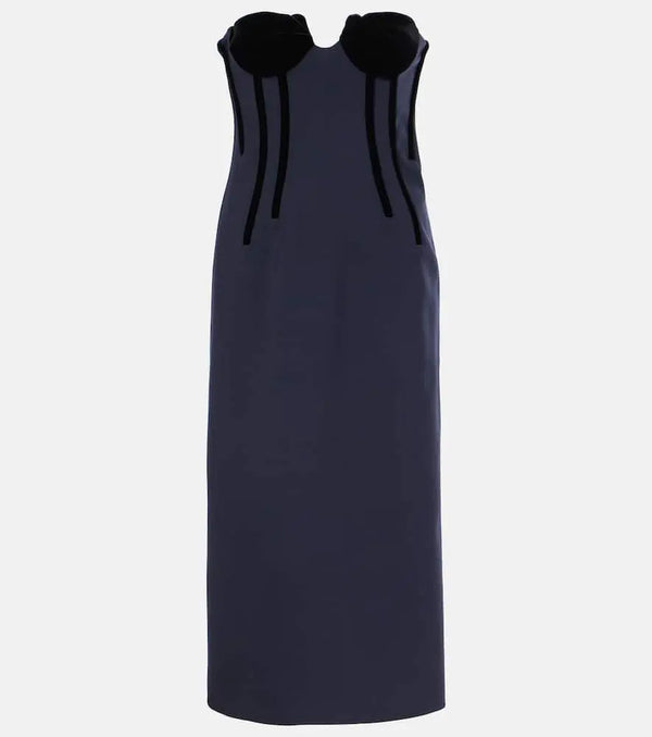 Sportmax Anemone wool-blend bustier midi dress | LYBSTORE