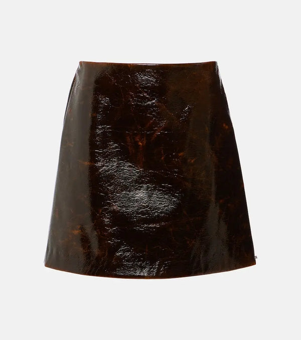 Sportmax Beta leather-effect wool-blend miniskirt | LYBSTORE