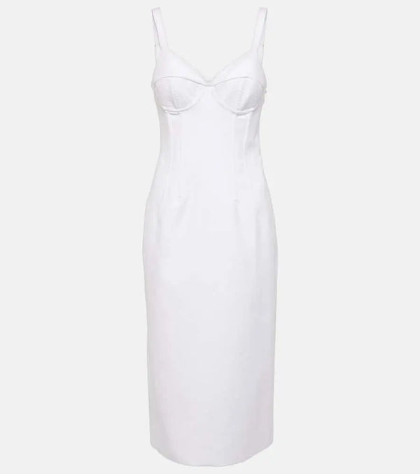 Sportmax Cotton bustier midi dress | LYBSTORE