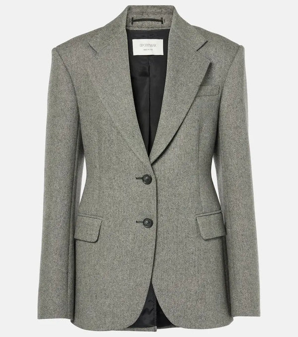 Sportmax Gel wool-blend tweed blazer