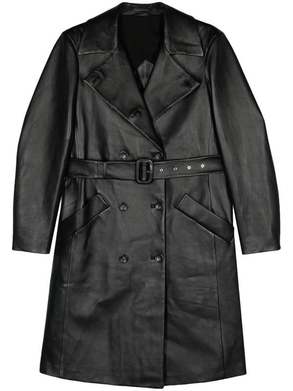 Sportmax Leather Belted Coat