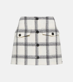 Sportmax Ocroma checked wool miniskirt