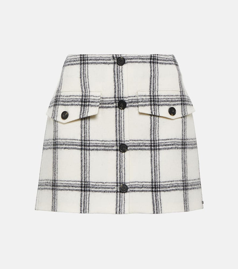 Sportmax Ocroma checked wool miniskirt