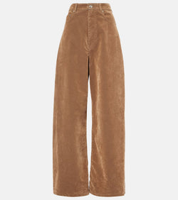 Sportmax Wilson denim and corduroy wide-leg pants