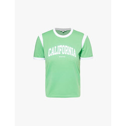 Womens Sporty & Rich California Sports logo-print cotton T-shirt