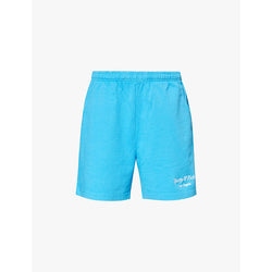 Womens Sporty & Rich Island logo-embroidered cotton shorts