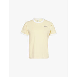 Sporty & Rich Ivy Ringer branded cotton-jersey T-shirt