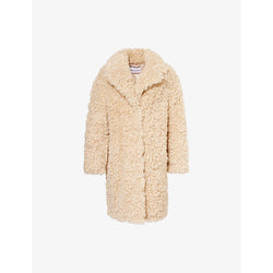 Womens Stand Studio Camille cocoon faux-fur coat