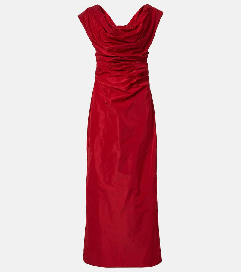 Staud Andrea taffeta midi dress