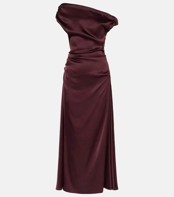 Staud Phare silk-blend satin midi dress