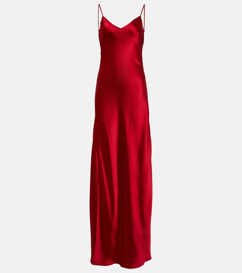 Staud Satin slip maxi dress