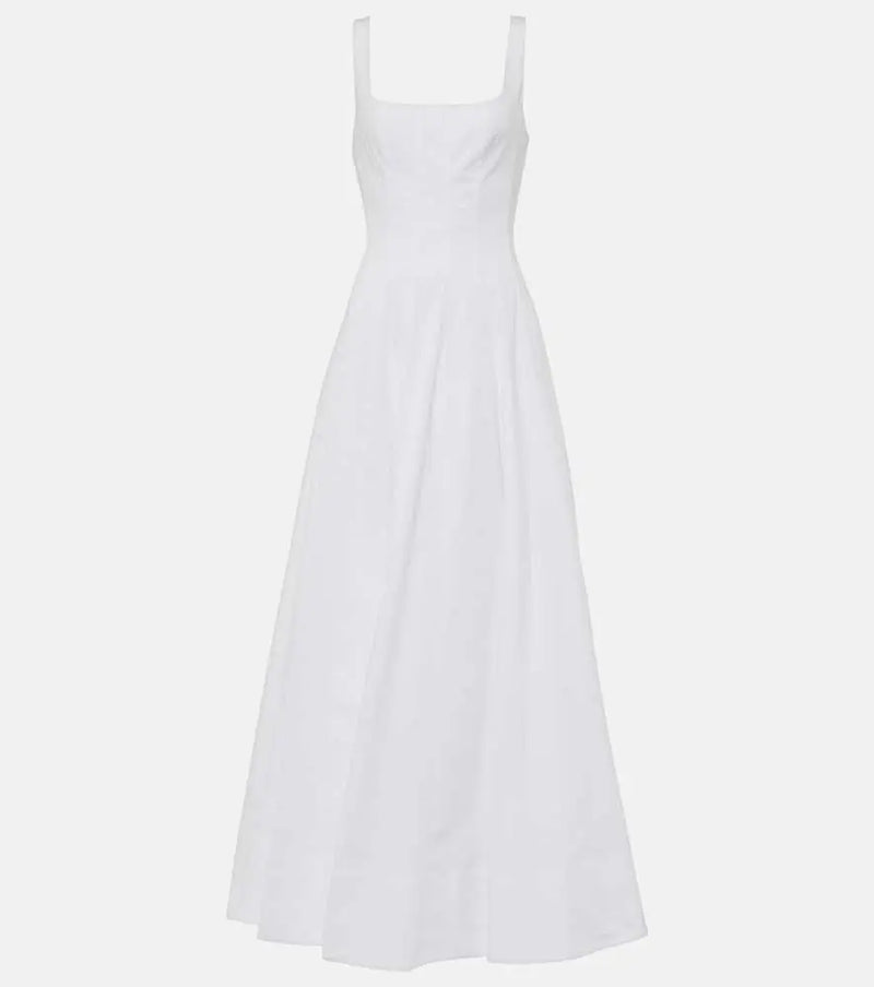 Staud Wells cotton poplin maxi dress